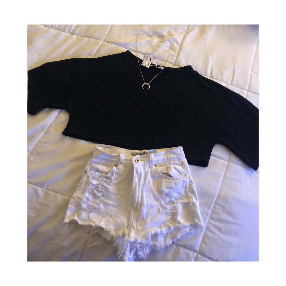 Black crop top